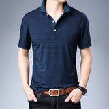 2019 brand casual summer plaid short sleeve polo shirt men poloshirt jersey luxury mens polos tee shirts dress fashions 41647