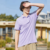 SEMIR turn down collar polo shirt men summer new half sleeve men short-sleeved trend Slim man business casual shirt
