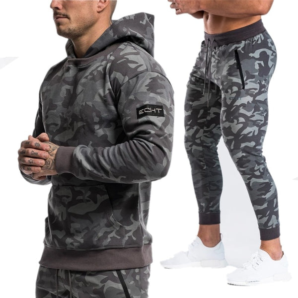 2019 New Men's Autumn Hoodies Tracksuit Set Male Sweatshirt Sweatpants Multi-pocket Fashion Trousers High Street Jackets Sets