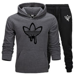 2019 New Two Pieces Set Fashion Hooded Sweatshirts Sportswear Men Tracksuit Hoodie Autumn Brand Clothes Hoodies+Pants men sets