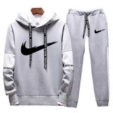 Brand Clothing Men's Casual Sweatshirts Pullover Cotton Men tracksuit Hoodies Two Piece +Pants Sport Shirts Autumn Winter Set