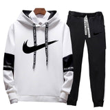 Brand Clothing Men's Casual Sweatshirts Pullover Cotton Men tracksuit Hoodies Two Piece +Pants Sport Shirts Autumn Winter Set