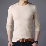Mountainskin Men's Sweater Autumn Pullover New Slim Round Neck Mens Bottoming Shirt Fashion Casual Solid Sweater M~4XL SA764