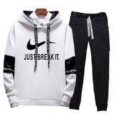 High Quality Men Clothing Set Sportswear 2019 Autumn Hoodies Sweatshirts Sporting Sets Men's Tracksuits Mens Hoodies+Pants 2pcs