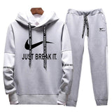 High Quality Men Clothing Set Sportswear 2019 Autumn Hoodies Sweatshirts Sporting Sets Men's Tracksuits Mens Hoodies+Pants 2pcs