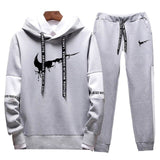 High Quality Men Clothing Set Sportswear 2019 Autumn Hoodies Sweatshirts Sporting Sets Men's Tracksuits Mens Hoodies+Pants 2pcs