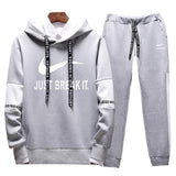 High Quality Men Clothing Set Sportswear 2019 Autumn Hoodies Sweatshirts Sporting Sets Men's Tracksuits Mens Hoodies+Pants 2pcs