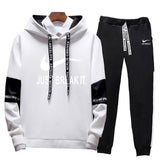 High Quality Men Clothing Set Sportswear 2019 Autumn Hoodies Sweatshirts Sporting Sets Men's Tracksuits Mens Hoodies+Pants 2pcs