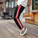 Semir Casual pants men 2019 spring and autumn new contrast color striped nine pants sports men loose pants