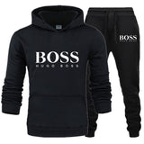 Men's Boss Letter Print Sportswear Sets Fashion Tracksuits Men Hoodies And Long Pants 2019 Winter Casual Sport Suits Men Clothes