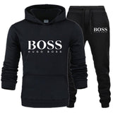Men's Boss Letter Print Sportswear Sets Fashion Tracksuits Men Hoodies And Long Pants 2019 Winter Casual Sport Suits Men Clothes
