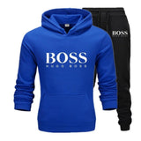 Men's Boss Letter Print Sportswear Sets Fashion Tracksuits Men Hoodies And Long Pants 2019 Winter Casual Sport Suits Men Clothes