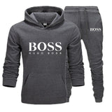 Men's Boss Letter Print Sportswear Sets Fashion Tracksuits Men Hoodies And Long Pants 2019 Winter Casual Sport Suits Men Clothes