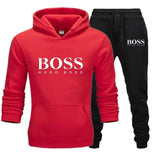 Men's Boss Letter Print Sportswear Sets Fashion Tracksuits Men Hoodies And Long Pants 2019 Winter Casual Sport Suits Men Clothes