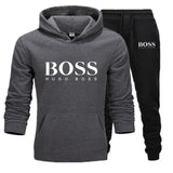 Men's Boss Letter Print Sportswear Sets Fashion Tracksuits Men Hoodies And Long Pants 2019 Winter Casual Sport Suits Men Clothes