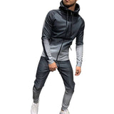 2019 Autumn Casual Men Tracksuit Sets Fashion 3DGradient Sweatsuit Hoodies Sweatshirt Sweatpants Slim Joggers Gym Pants Suit Man