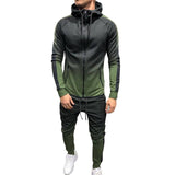 2019 Autumn Casual Men Tracksuit Sets Fashion 3DGradient Sweatsuit Hoodies Sweatshirt Sweatpants Slim Joggers Gym Pants Suit Man