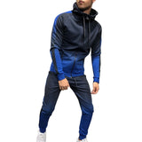 2019 Autumn Casual Men Tracksuit Sets Fashion 3DGradient Sweatsuit Hoodies Sweatshirt Sweatpants Slim Joggers Gym Pants Suit Man