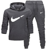 Fashion Men Track suit Hoodies Suits Brand Tracksuit Men Hip Hop Sweatshirts+Sweatpants Autumn Winter Fleece Hooded Pullover