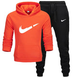 Fashion Men Track suit Hoodies Suits Brand Tracksuit Men Hip Hop Sweatshirts+Sweatpants Autumn Winter Fleece Hooded Pullover