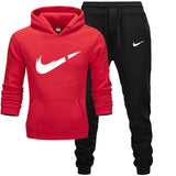 Fashion Men Track suit Hoodies Suits Brand Tracksuit Men Hip Hop Sweatshirts+Sweatpants Autumn Winter Fleece Hooded Pullover