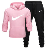 Fashion Men Track suit Hoodies Suits Brand Tracksuit Men Hip Hop Sweatshirts+Sweatpants Autumn Winter Fleece Hooded Pullover