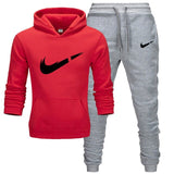 Fashion Men Track suit Hoodies Suits Brand Tracksuit Men Hip Hop Sweatshirts+Sweatpants Autumn Winter Fleece Hooded Pullover