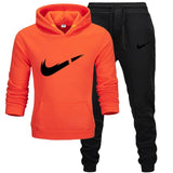 Fashion Men Track suit Hoodies Suits Brand Tracksuit Men Hip Hop Sweatshirts+Sweatpants Autumn Winter Fleece Hooded Pullover