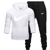 Fashion Men Track suit Hoodies Suits Brand Tracksuit Men Hip Hop Sweatshirts+Sweatpants Autumn Winter Fleece Hooded Pullover