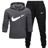 Fashion Men Track suit Hoodies Suits Brand Tracksuit Men Hip Hop Sweatshirts+Sweatpants Autumn Winter Fleece Hooded Pullover