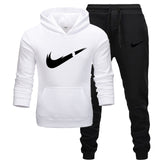 Fashion Men Track suit Hoodies Suits Brand Tracksuit Men Hip Hop Sweatshirts+Sweatpants Autumn Winter Fleece Hooded Pullover