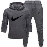 Fashion Men Track suit Hoodies Suits Brand Tracksuit Men Hip Hop Sweatshirts+Sweatpants Autumn Winter Fleece Hooded Pullover