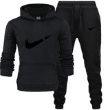 Fashion Men Track suit Hoodies Suits Brand Tracksuit Men Hip Hop Sweatshirts+Sweatpants Autumn Winter Fleece Hooded Pullover