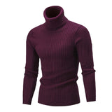 Winter Men Slim Warm Knit High Neck Pullover Jumper Sweater Turtleneck Top Plus Size M-5XL pull homme sueter hombre sweter 2019