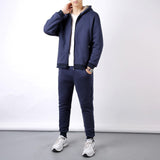 Grandwish Winter Men Sweat Suits Fleece Warm Mens Tracksuit Set Casual Sportwear suits jacket + pants Thick Slim Fit Sets,DA976